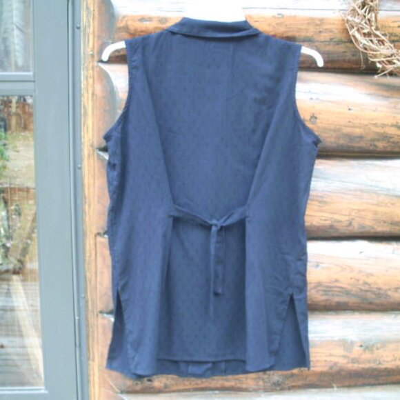 Vintage Expressions Black Sleeveless Tunic Top SZ M-L - Picture 2 of 3